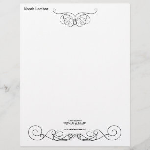 Modern Simple White Professional  Custom Letterhead