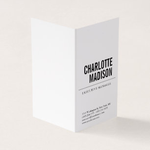 Modern Simple White Trendy Minimalist Plain  Business Card