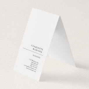 Modern Simple White Trendy Minimalist Plain Business Card
