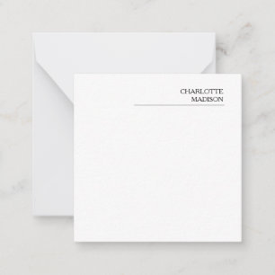 Modern Simple White Trendy Minimalist Plain  Card