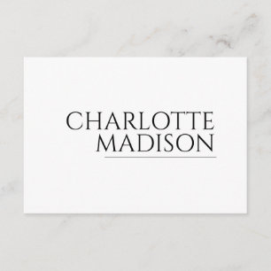 Modern Simple White Trendy Minimalist Plain  Enclosure Card