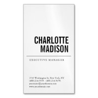 Modern Simple White Trendy Minimalist Plain