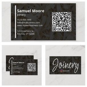 Modern Simple Woodworking Design Templates Business Card