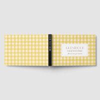 Modern Simple yellow gingham plaid checked party
