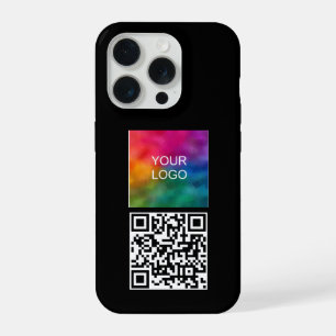 Modern Simple Your QR Code Upload Logo Template iPhone 15 Pro Case