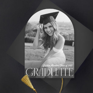 Modern Simplicity Photo Graduation Invitation