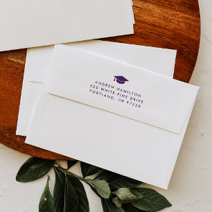 Modern Simplicity Purple Graduation Envelope