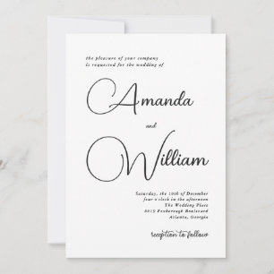 Modern Simplicity Wedding Invitation