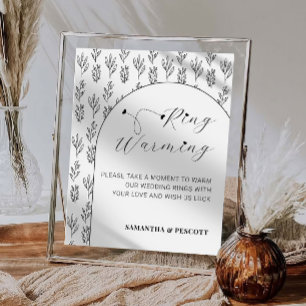Modern Simplistic Rings Warming Wedding Sign