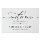 Modern Simply Elegant Wedding Welcome Sign Canvas