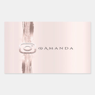 Modern Simply Makeup Pink Spark Instagra Logo Rectangular Sticker