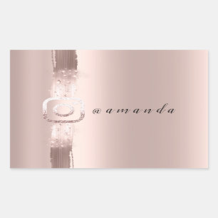 Modern Simply Makeup Social Instagra Logo Rectangular Sticker