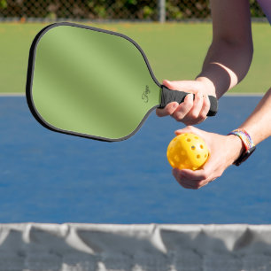 Modern Simply Solid Green gradient Wave pattern Pickleball Paddle