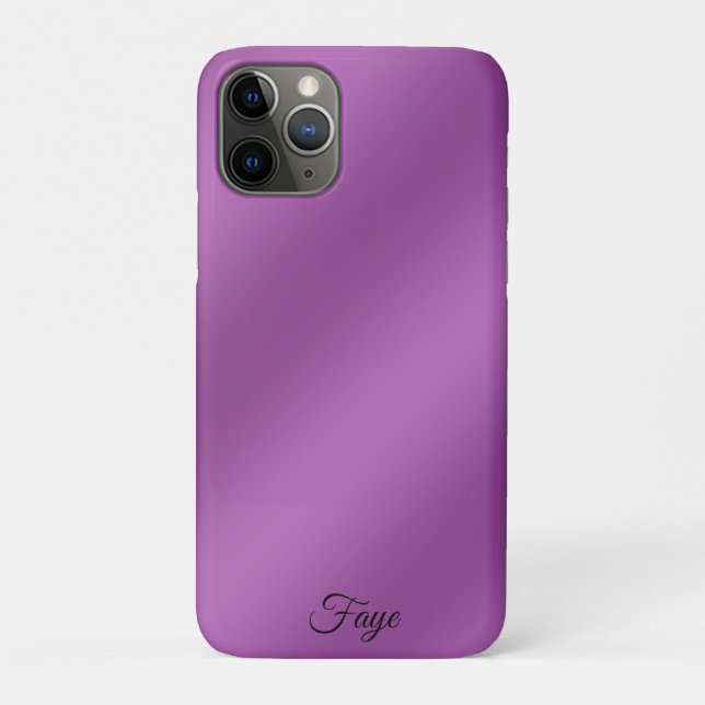 Modern Simply Solid purple gradient Wave pattern Case-Mate iPhone Case (Back)