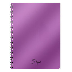 Modern Simply Solid purple gradient Wave pattern Notebook