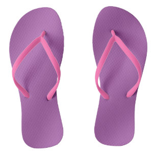 Modern Simply Solid purple gradient Wave pattern Thongs