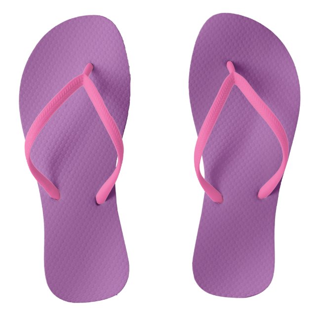 Modern Simply Solid purple gradient Wave pattern Thongs (Footbed)