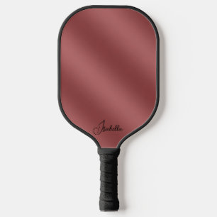 Modern Simply Solid Red gradient Wave pattern Pickleball Paddle