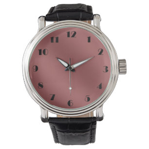 Modern Simply Solid Red gradient Wave pattern Watch