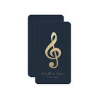 Modern Singer Monogram Music Teacher Blue Gold 