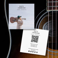 Modern Singer Musician Photo Social Media QR Code