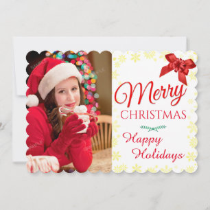 Modern Single Photo Christmas Season Greetings