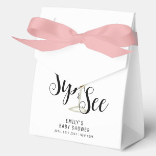 Modern Sip & See Martini Cocktail Baby Shower  Favour Box