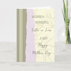 Modern Sister in Law Happy Mother's Day Card
