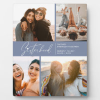 Modern Sisterhood Photo Collage Smoky Blue