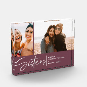 Modern Sisters Keepsake Two Photos Purple