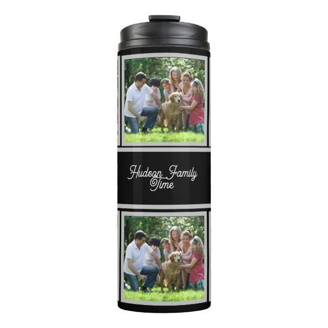 Modern Six Custom Photo Thermal Tumbler (Front)