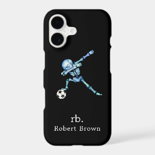 Modern Skeleton Soccer Dab Pose Colourful