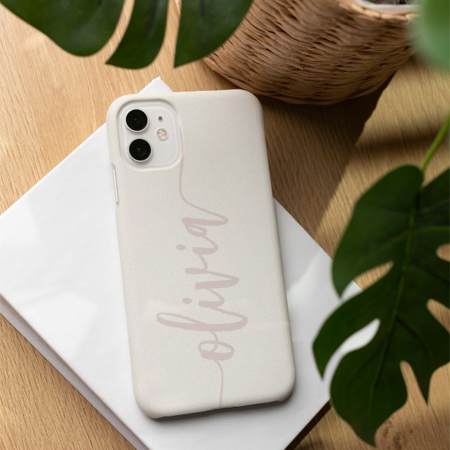 Modern Sketched Script Personalised Name iPhone 16 Case (Creator Uploaded)