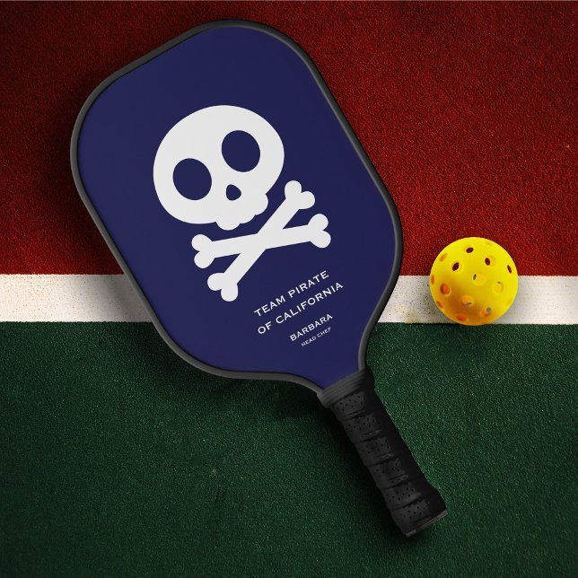Modern Skull Bones  Navy Blue Pickleball Team Pickleball Paddle (Modern Skull Bones Navy Blue Pickleball Team Pickleball Paddle
)