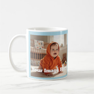 Modern Sky Blue Customisable Mug