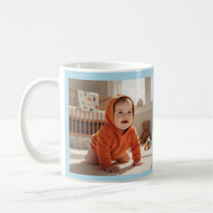 Modern Sky Blue Customizable Mug