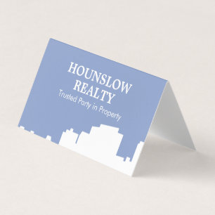 Modern Skyline Folded Business Card