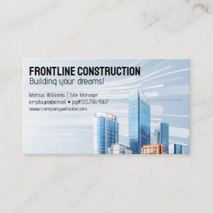 Modern Skyscraper Buildings Downtown City Business Card