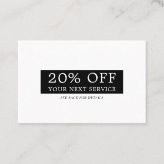 Modern Sleek Box - Any Color - Discount Voucher Card