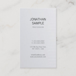 Modern Sleek Design Silver Glamour Trendy Luxury Business Card
