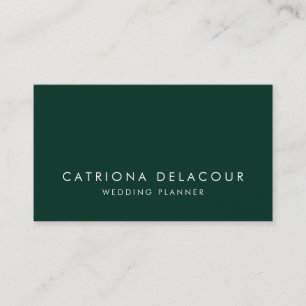 Modern Sleek Elegant Green Business Card