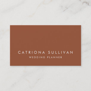 Modern Sleek Elegant Terracotta Business Card