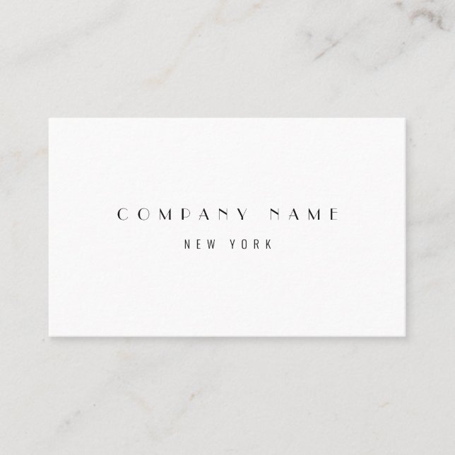 Modern Sleek Luxury Company Typography Business Card (Front)