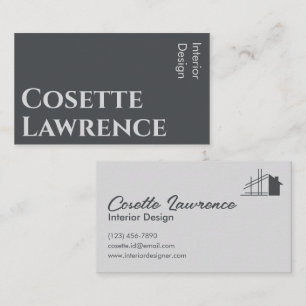 Modern Sleek Sophisticate Bold Charcoal Typography Business Card