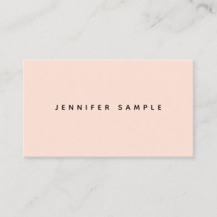Modern Sleek Template Elegant Pink Cream Colour Business Card