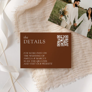Modern & Sleek Typography Wedding Details Enclosure Card
