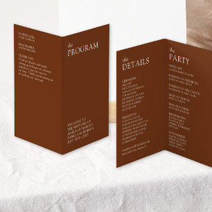 Modern & Sleek Typography Wedding Program