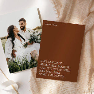 Modern & Sleek Typography Wedding Save our Date Invitation
