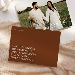 Modern & Sleek Typography Wedding Save our Date Invitation