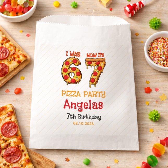 Modern Slice Slice Boy Six Seven Birthday Party Favour Bag (Modern Slice Slice Boy Six Seven Birthday Party Favor Bag)